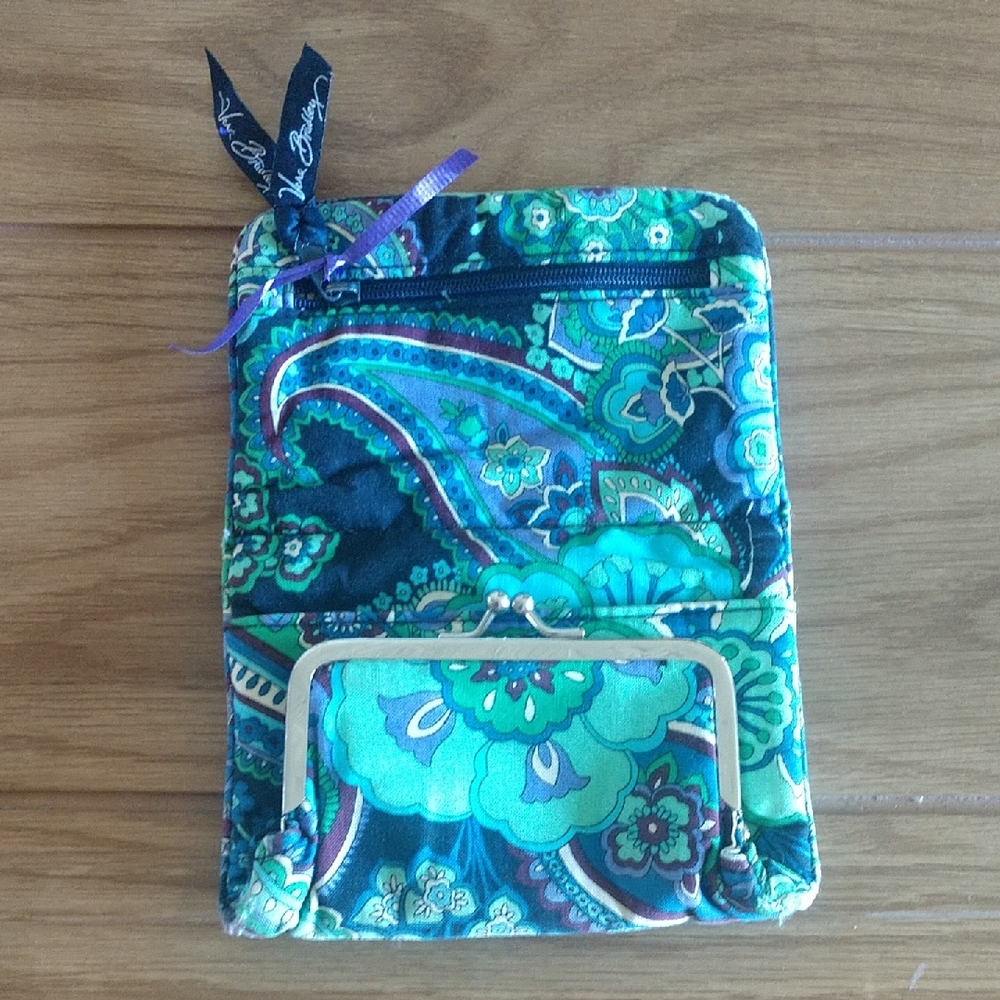 Vera Bradley Teal and Blue Paisley Wallet